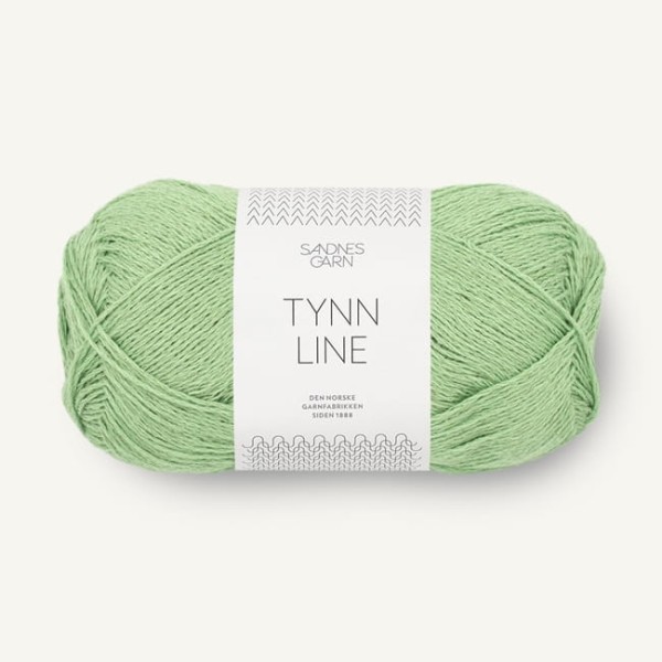 Sandnes Garn Tynn Line - 8733 wiosenna zieleń - włóczka bawełniana z wiskozą