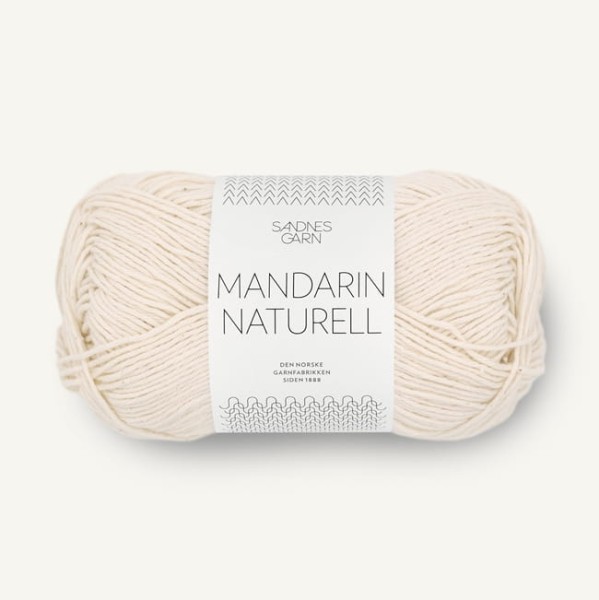 Sandnes Garn Mandarin Naturell - 1012 ecru - włóczka bawełniana