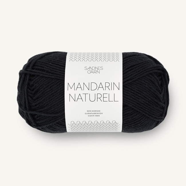 Sandnes Garn Mandarin Naturell - 1099 czarny - włóczka bawełniana