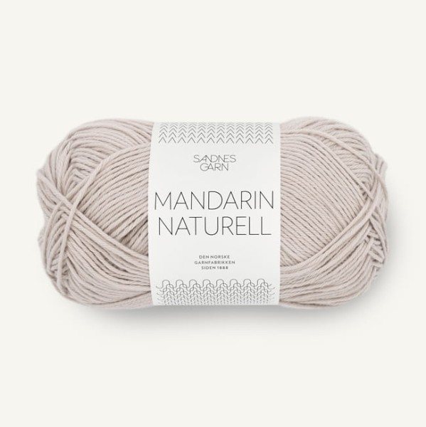 Sandnes Garn Mandarin Naturell - 2205 jasny beż - włóczka bawełniana