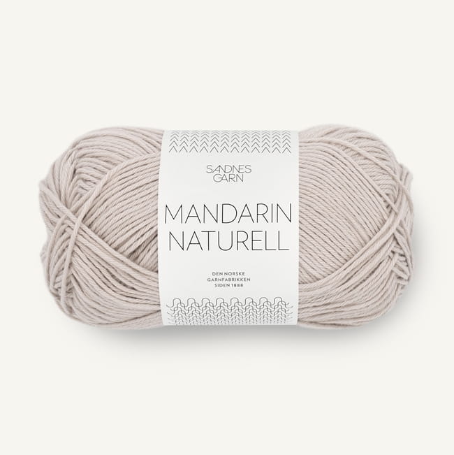 Sandnes Garn Mandarin Naturell - 2205 jasny beż - włóczka bawełniana