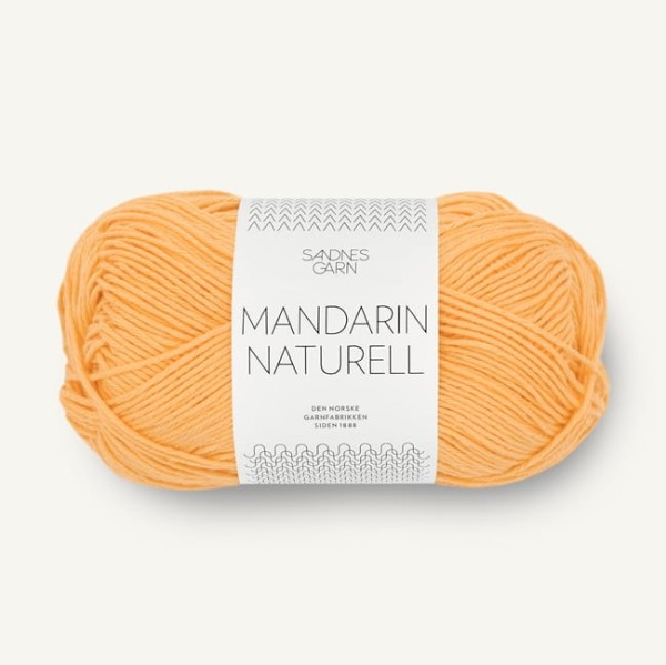 Sandnes Garn Mandarin Naturell - 2206 żółty - włóczka bawełniana na kocyk