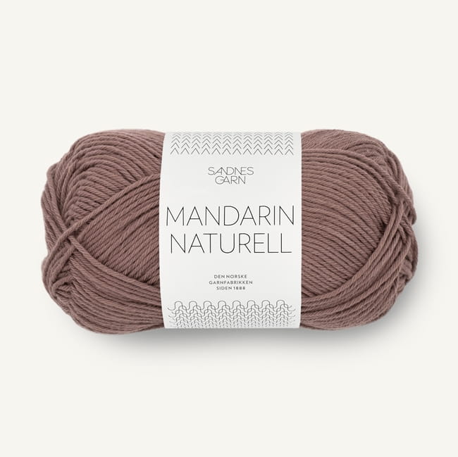 Sandnes Garn Mandarin Naturell - 3161 brązowy żołądź - włóczka bawełniana