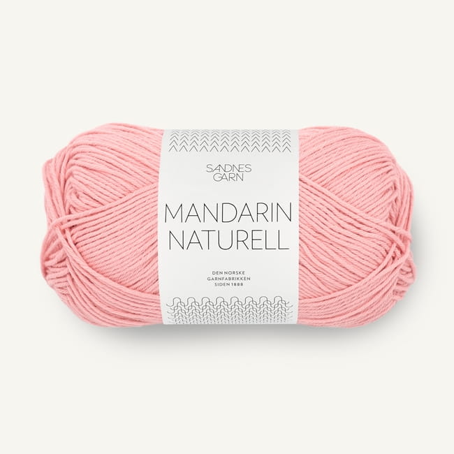 Sandnes Garn Mandarin Naturell - 4213 róż kwiatowy - włóczka bawełniana