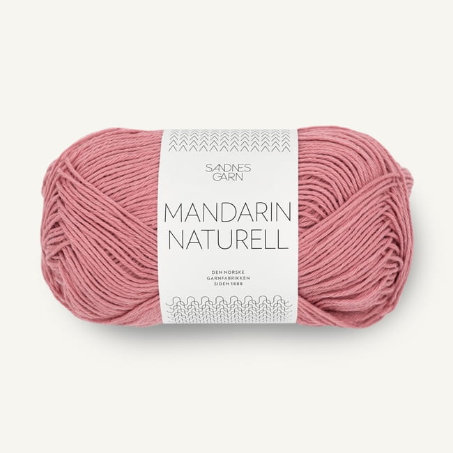 Sandnes Garn Mandarin Naturell - 4323 róża - włóczka bawełniana