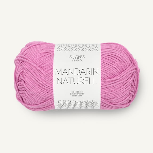 Sandnes Garn Mandarin Naturell - 4626 róż - włóczka bawełniana