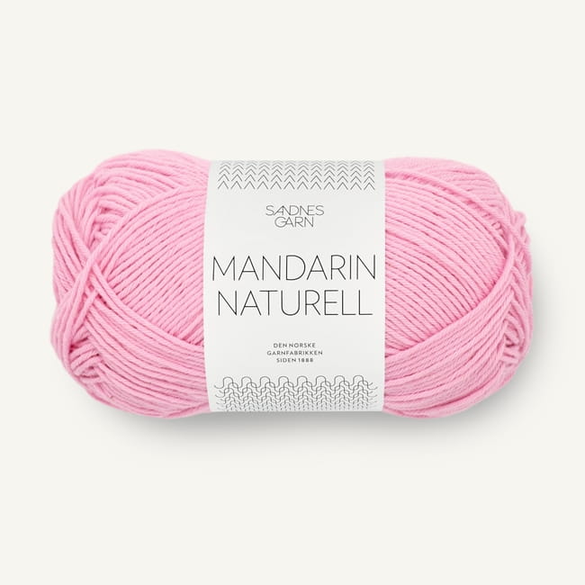 Sandnes Garn Mandarin Naturell - 4813 różowa lilia - włóczka bawełniana