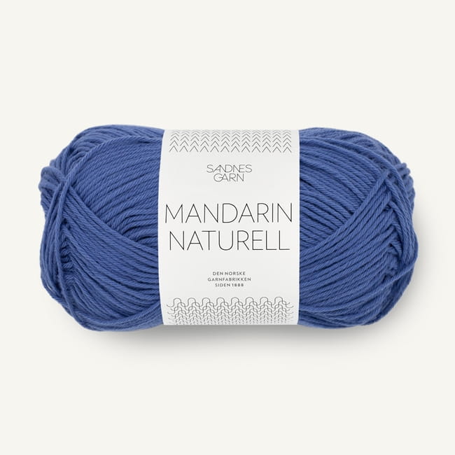 Sandnes Garn Mandarin Naturell - 5844 średni niebieski - włóczka bawełniana