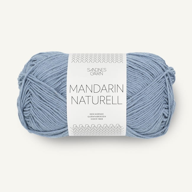 Sandnes Garn Mandarin Naturell - 6032 niebieska hortensja - włóczka bawełniana