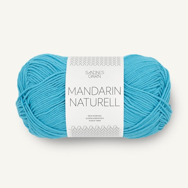 Sandnes Garn Mandarin Naturell - 6315 turkus - włóczka bawełniana