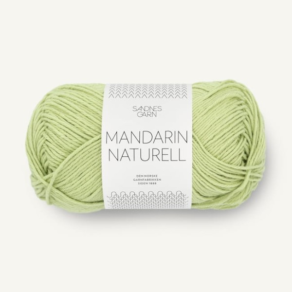 Sandnes Garn Mandarin Naturell - 9523 limonkowy poncza - włóczka bawełniana