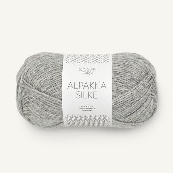 Sandnes Garn Alpakka Silke - 1042 szary - włóczka z alpaki z jedwabiem