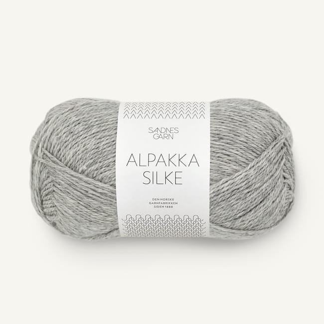 Sandnes Garn Alpakka Silke - 1042 szary - włóczka z alpaki z jedwabiem