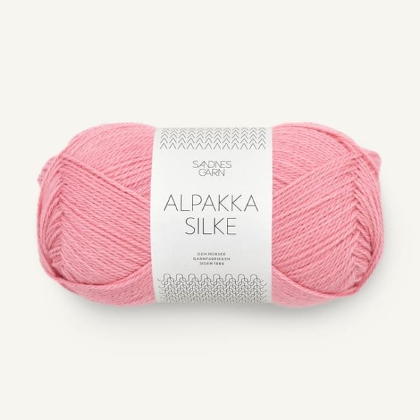 Sandnes Garn Alpakka Silke - 4304 różowy lukier - włóczka z alpaki z jedwabiem