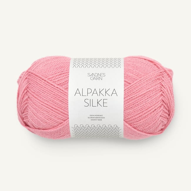 Sandnes Garn Alpakka Silke - 4304 różowy lukier - włóczka z alpaki z jedwabiem