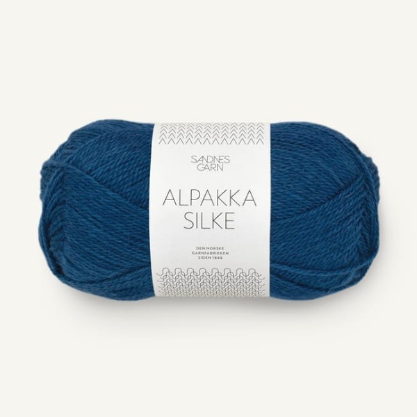 Sandnes Garn Alpakka Silke - 6063 niebieski atrament - włóczka z alpaki z jedwabiem