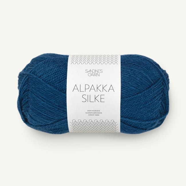 Sandnes Garn Alpakka Silke - 6063 niebieski atrament - włóczka z alpaki z jedwabiem