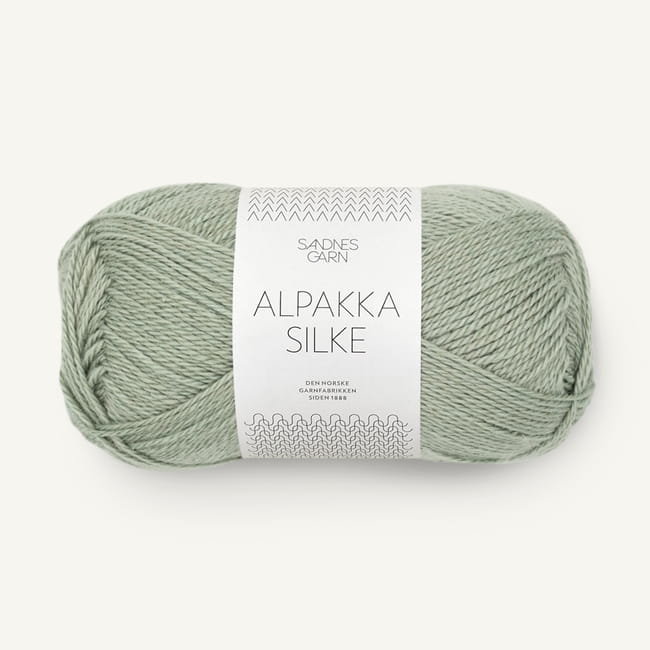 Sandnes Garn Alpakka Silke - 8521 zielony - włóczka z alpaki z jedwabiem
