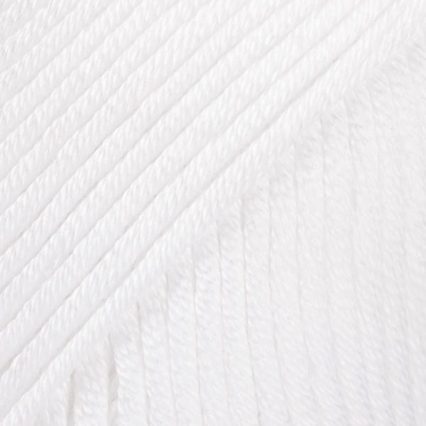 Drops Muskat 18 biały - włóczka bawełniana na kocyk