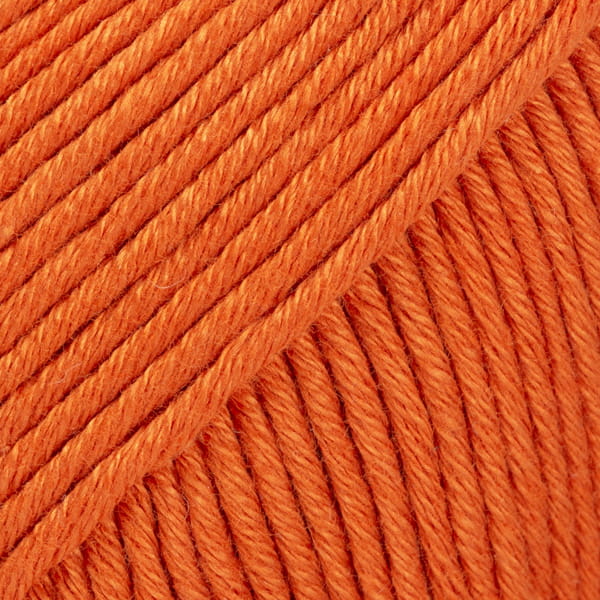 Drops Muskat 49 ciemnopomarańczowy - włóczka bawełna merceryzowana