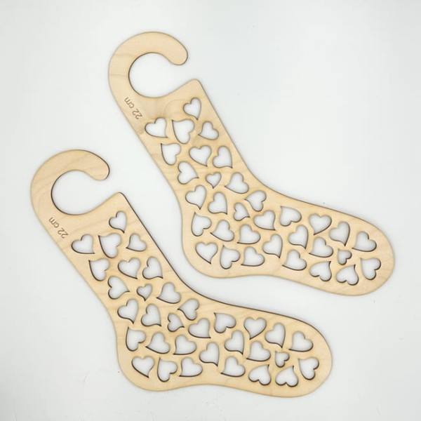 Blokery do skarpet z wieszakiem Dziergaweczki wzór serca