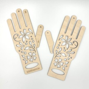 Drewniane blokery do rękawic Dziergaweczki