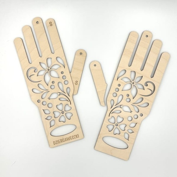 Drewniane blokery do rękawic Dziergaweczki