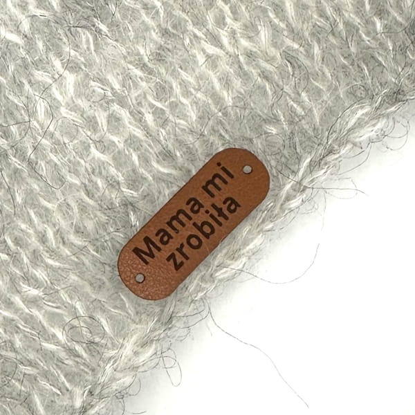 naszywka mama mi zrobiła z ekoskóry Dziergaweczki sklep