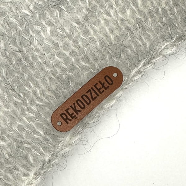 matka naszywka z ekoskóry Rękodzieło Dziergaweczki sklep