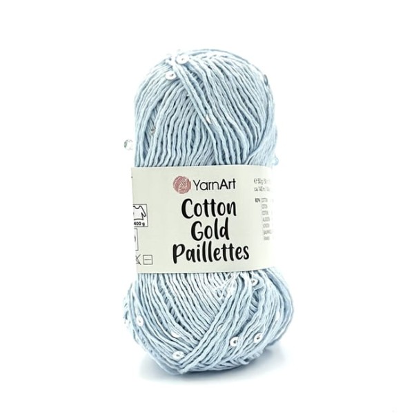 Włóczka bawełniana z cekinami Yarnart Cotton Gold Paillettes  Dziergaweczki sklep