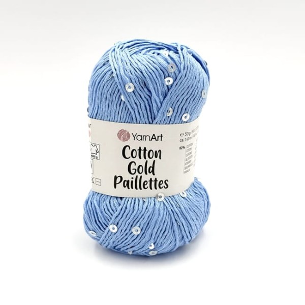 Włóczka bawełniana z cekinami na letni top Dziergaweczki sklep