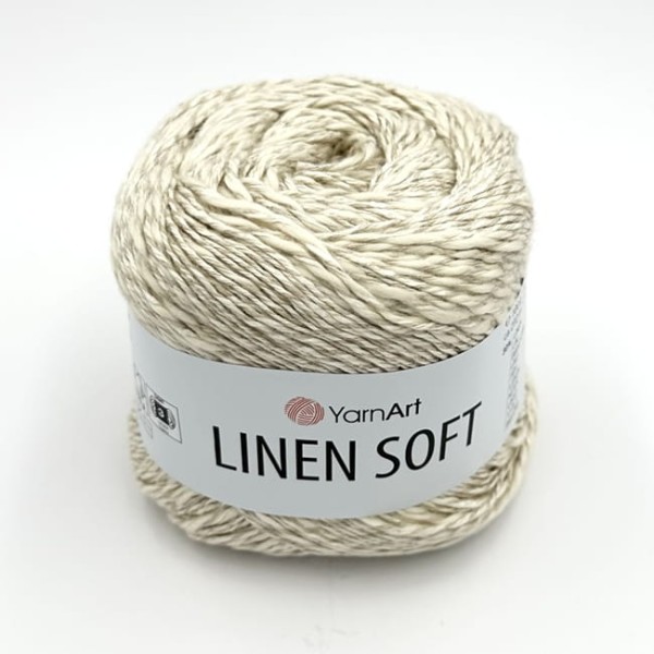 YarnArt Linen Soft - włóczka bawełna, len, wiskoza 7303 przeniczny/jasny beż