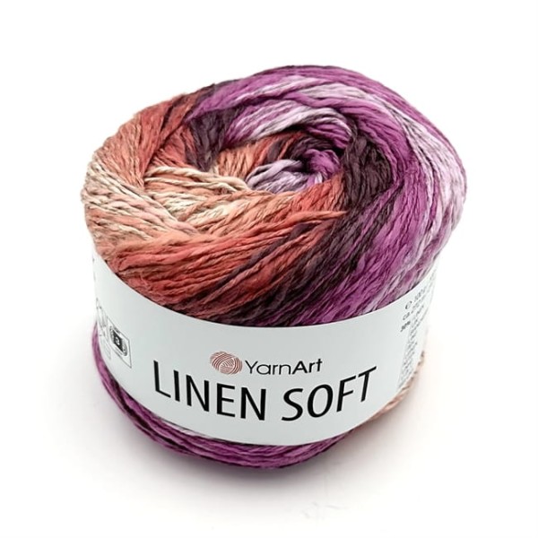 YarnArt Linen Soft włóczka z naturalnym składem - wiskoza, bawełna, len