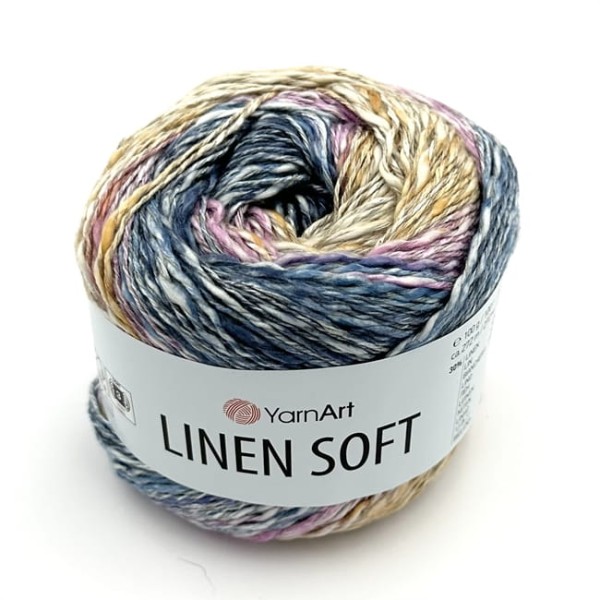 YarnArt Linen Soft włóczka z naturalnym składem - wiskoza, bawełna, len