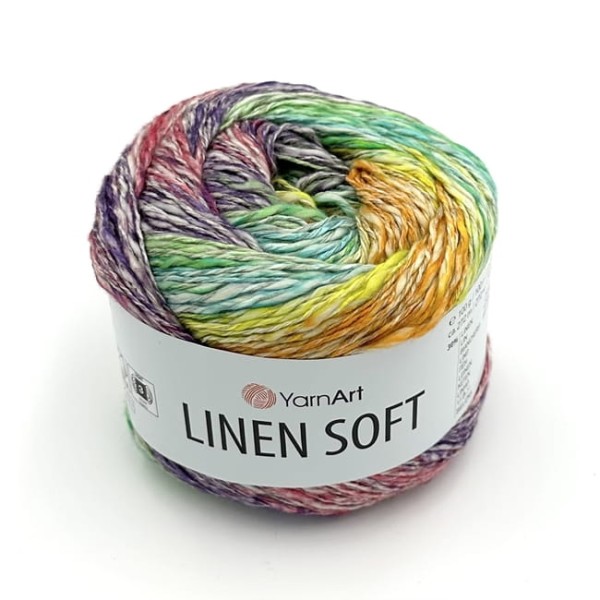 YarnArt Linen Soft włóczka z naturalnym składem - wiskoza, bawełna, len