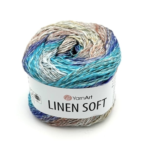 YarnArt Linen Soft włóczka z naturalnym składem - wiskoza, bawełna, len