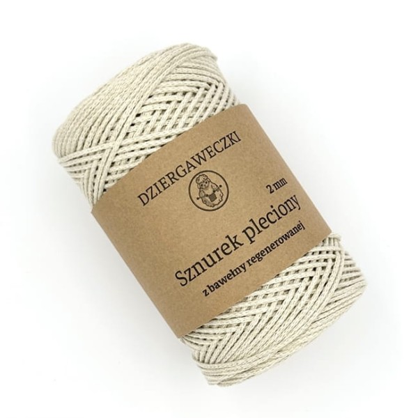 Sznurek bawełniany na koszyki szydełkowe 2 mm Dziergaweczki