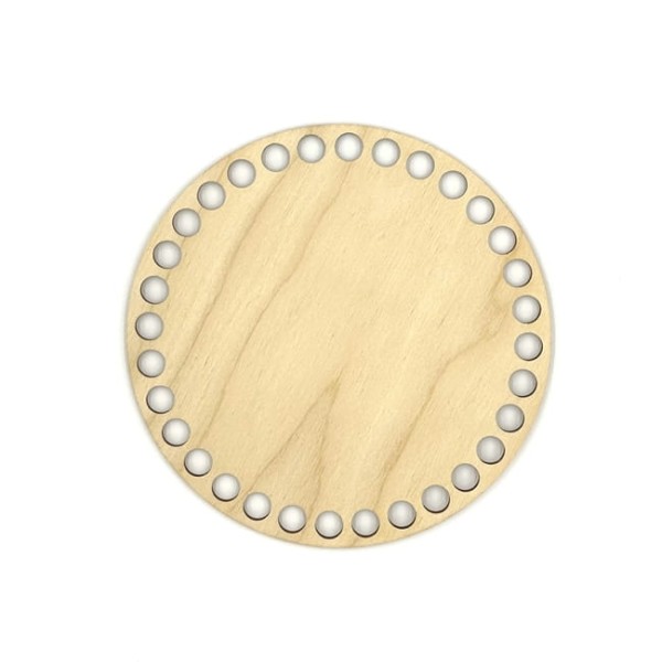 Baza dno do koszyka szydełkowego ze sznurka bawełnianego - koło 15 cm / otwory 10 mm