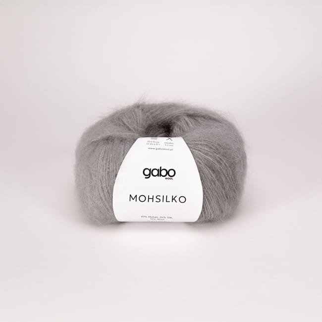 Włóczka moherowowa Mohsilko Gabo Wool 4400 szary pył