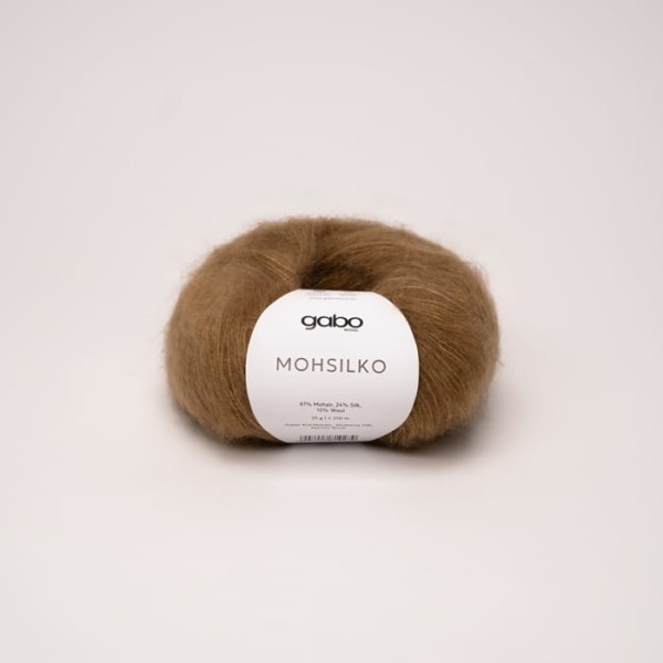 Włóczka MOHSILKO Gabo Wool moher z jedwabiem jasny brąz