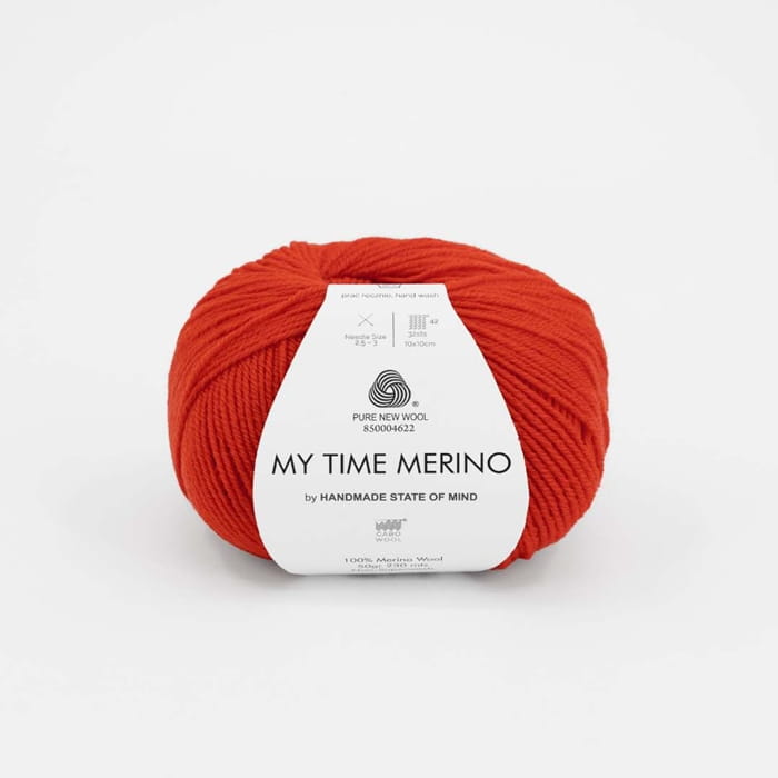 Włóczka 100% merino My Time Merino Gabo Wool Czerwona pomarańcza 9522