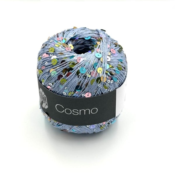 Włóczka z cekinami - Lana Grossa Cosmo - jasny niebieski