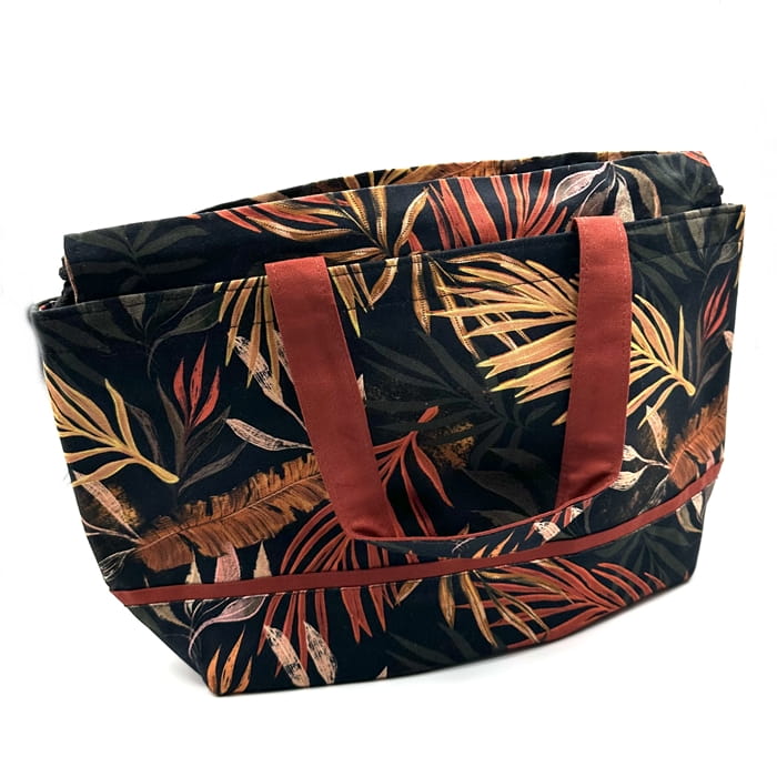 Hobby Bag Lomme - tropical leaves - torba na włóczkę, druty, szydełka  i inne akcesoria dziewiarskie