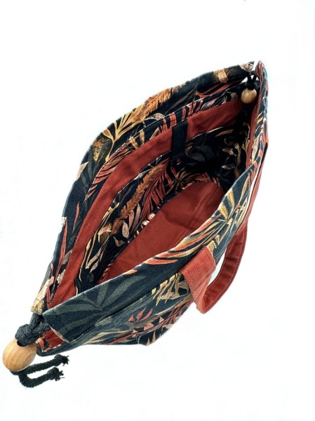 Hobby Bag Lomme - tropical leaves - torba na włóczkę, druty, szydełka  i inne akcesoria dziewiarskie