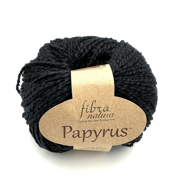 Fibra Natura Papyrus - 229-26 czarny - włóczka bawełniana z jedwabiem