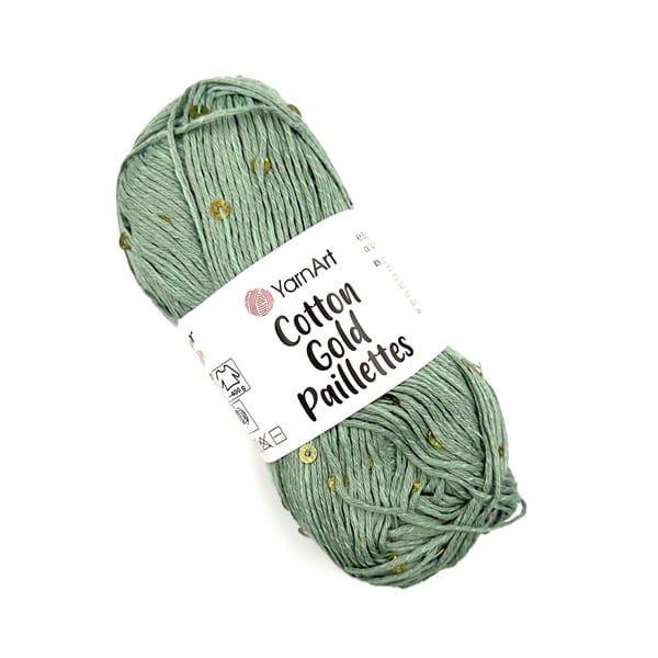włóczka bawełniana z cekinami - Yarn Art Cotton Gold Paillettes 7113 - Dziergaweczki sklep