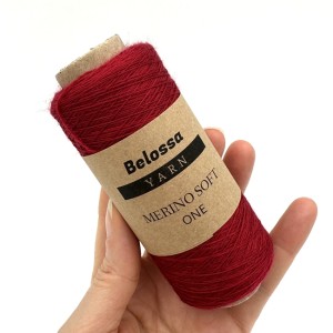 Merino Soft One - 10 czerwony - Belossa Yarn - 100% merino