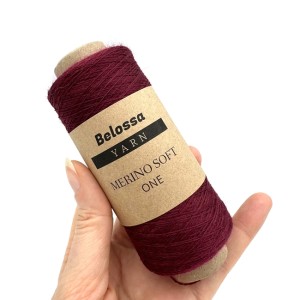 Merino Soft One - 12 burgund - Belossa Yarn - 100% merino