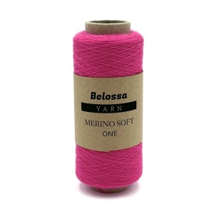 Merino Soft One - 18 intensywny róż - Belossa Yarn - 100% merino