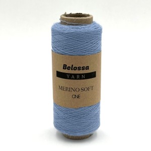 Merino Soft One - 22 niebieska hortensja - Belossa Yarn - 100% merino